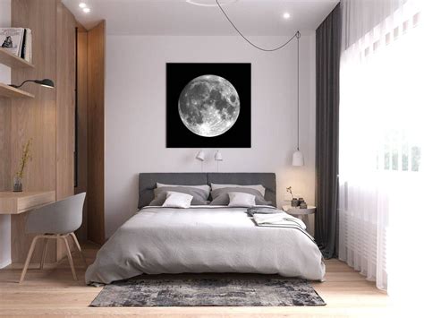 Moon Print Moon Poster Bedroom Wall Art Decor Moon Photo Black and White Large Size - Etsy ...