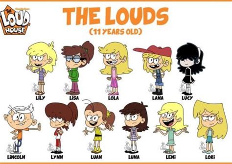 Loud House Kids Names And Age