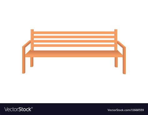 Wooden park bench Royalty Free Vector Image - VectorStock