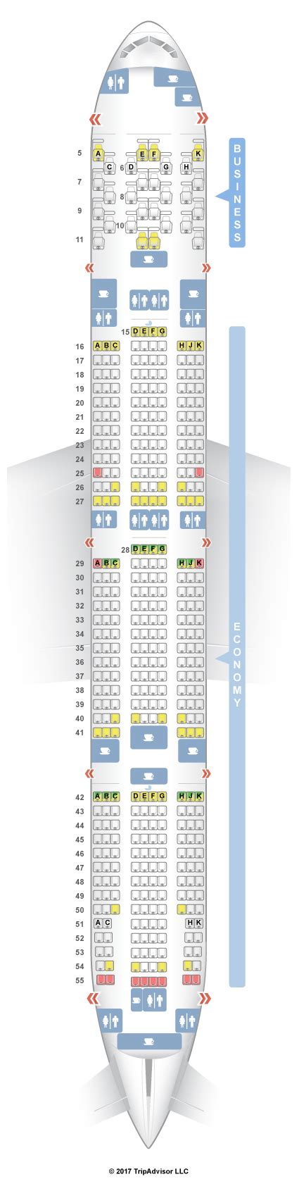 SeatGuru Seat Map Etihad Boeing 777-300ER (77W) Two Class V1