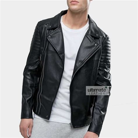 Get Biker Leather Jacket | Mens Black Jacket - Ultimate Leather