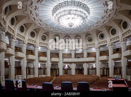 Interior view of The Palace of the Parliament (Palatul Parlamentului ...