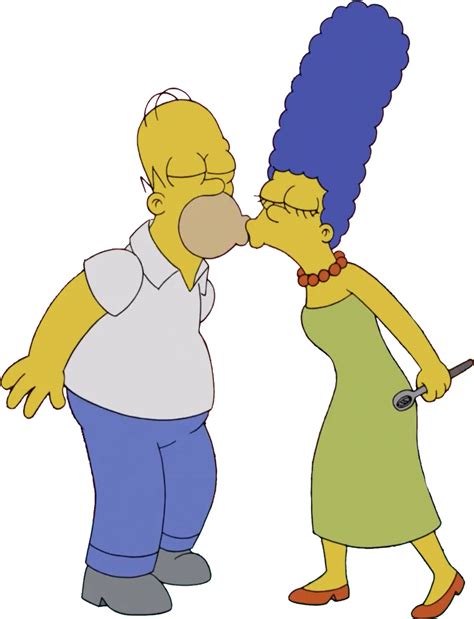 Homer and Marge kissing vector by HomerSimpson1983 on DeviantArt