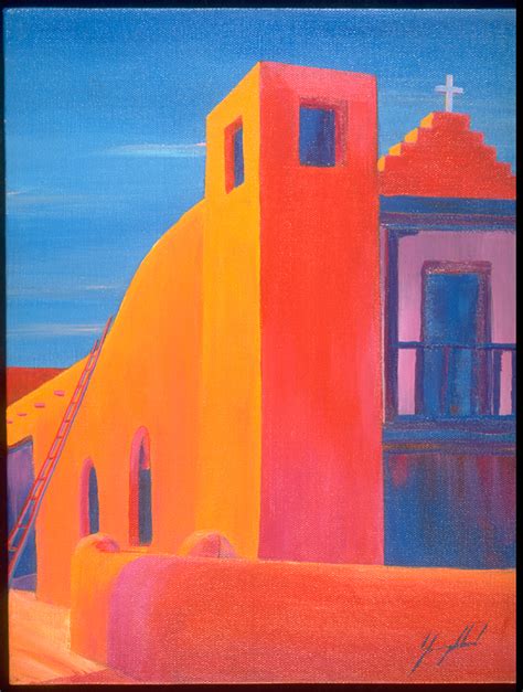 Church at Taos Pueblo | Art by Ed Youngblood