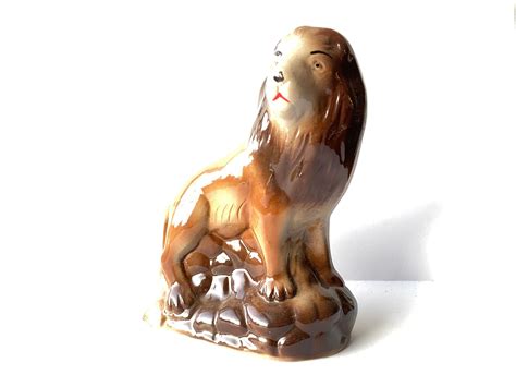 Lion Statue Ceramic Figurine Vintage Antique Housewarming Gift | Etsy