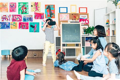 "Group Of Preschool Kids In Classroom" by Stocksy Contributor "MaaHoo ...