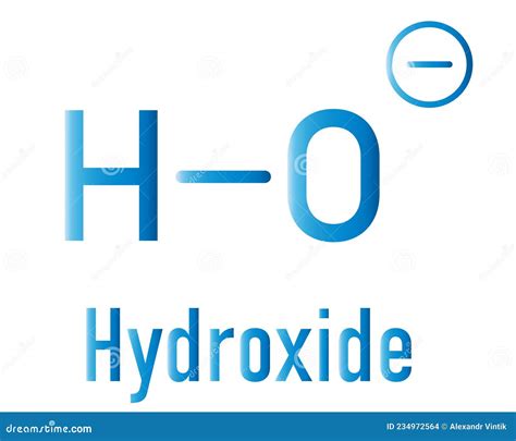 Hydroxide Anion, Chemical Structure. Skeletal Formula Stock Vector - Illustration of science ...