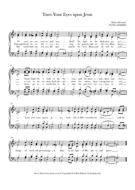 Lemmel - Turn Your Eyes Upon Jesus (The Heavenly Vision) Sheet music for Piano - 8notes.com