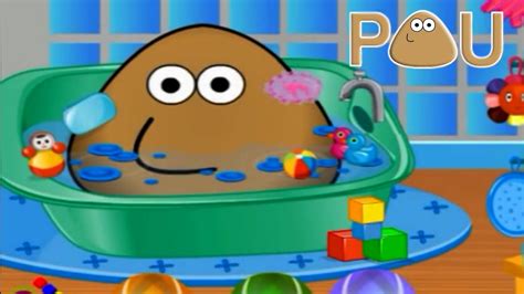 ღ POU BATHING Baby Game for Kids and Children - YouTube