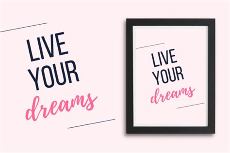 Live Your Dreams: Motivational Wall Art Graphic by SillkkArt · Creative Fabrica