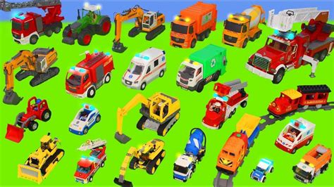 Fire Truck, Trains, Tractor, Police Cars, Excavator, Trucks ...