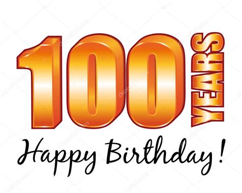 Happy birthday. 100 years old vector greeting card. — Stock Vector © Albachiaraa #100582250