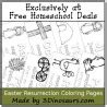 Free Instant Download: Easter Resurrection Coloring Pages
