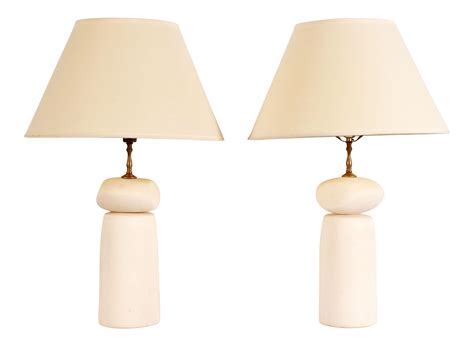 Mid Century Organic Modern Ceramic 'Stones' Table Lamps by Pearson - a Pair on Chairish.com ...