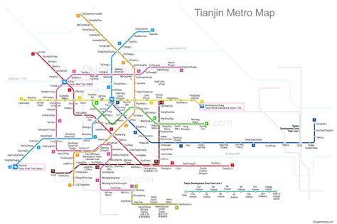 Tianjin Metro Map, Subway Lines, Rail Transit Map, 2024