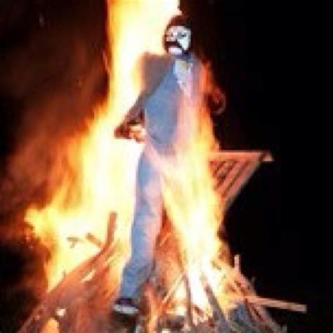 Bon fire night (5th November) marking the day when Guy Fawkes was caught under the Houses of ...