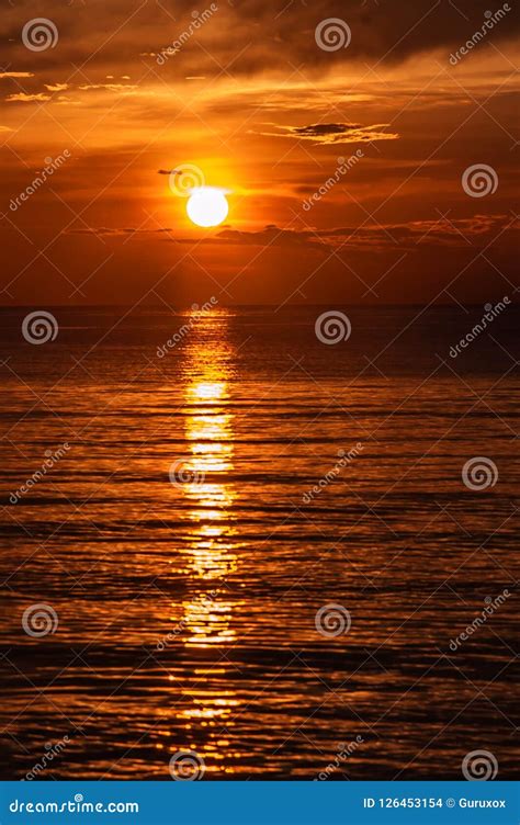 Beautiful Tropical Sunset on the Beach at Andaman Sea Stock Photo - Image of nature, peace ...