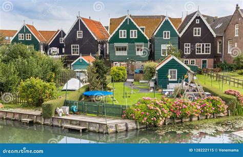 Typical Dutch Houses and Gardens in Marken Stock Image - Image of traditional, dutch: 128222115