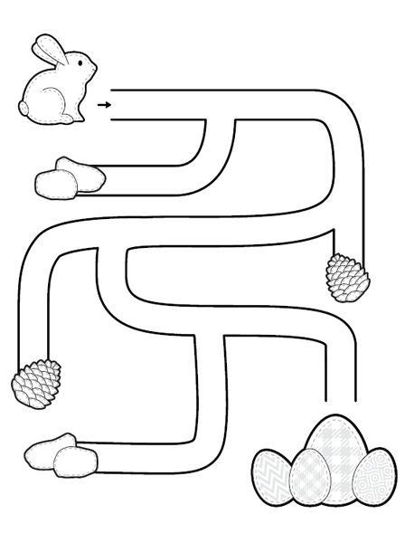 Easter maze | Spellen voor kinderen, Werkjes, Werkbladen