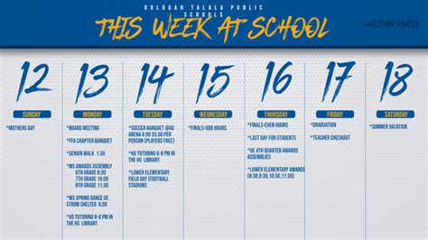 Week at a Glance | Oologah-Talala School District