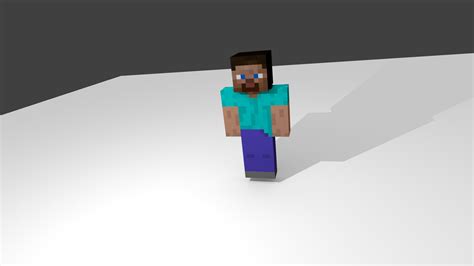 3d model steve minecraft blender rig