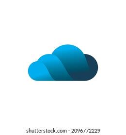 Blue Color Cloud Logo Design Stock Vector (Royalty Free) 2096772229 ...