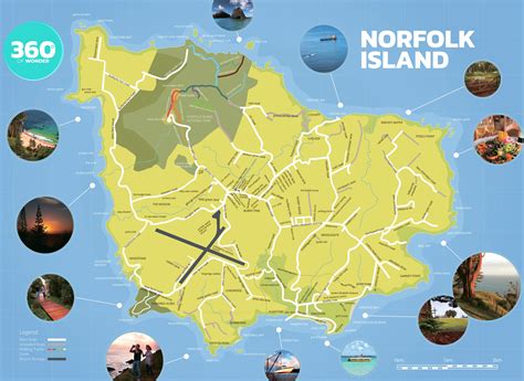 Norfolk Island Tourist Attractions Map - Ontheworldmap.com