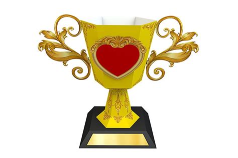 Trophy 3D Template print and cut