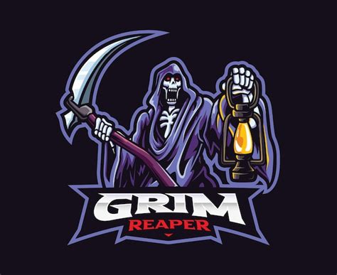 Premium Vector | Grim reaper mascot logo design