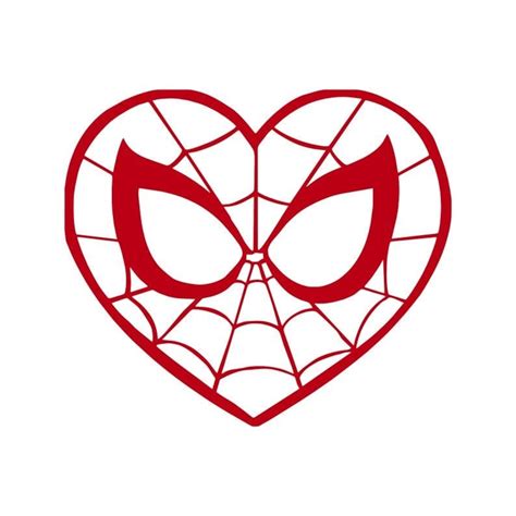 Spiderman Heart Sticker Vinyl Decal - Etsy