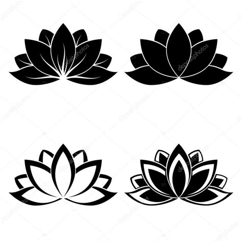 Lotus Flower Silhouette Vector at Vectorified.com | Collection of Lotus ...