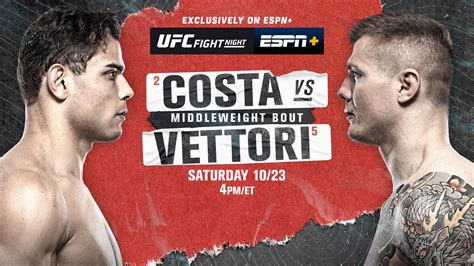 UFC Fight Night: Costa vs Vettori - Reddit MMA Streams Live, How to ...