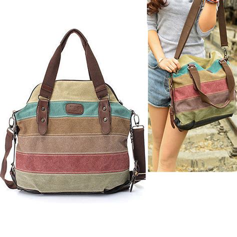 New Women Handbag Satchel Crossbody Tote Women Hobo Purse Messenger Canvas | Property Room