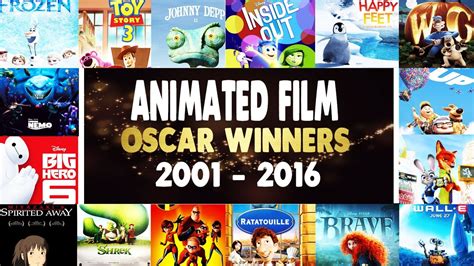 Best Animated Feature Film Oscar Winners Recap - 2001-2016 - YouTube