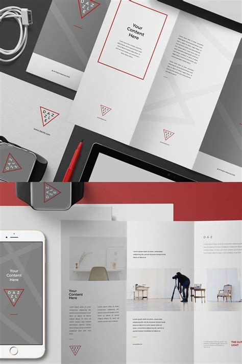 Three Fold Brochure Mockups – MasterBundles