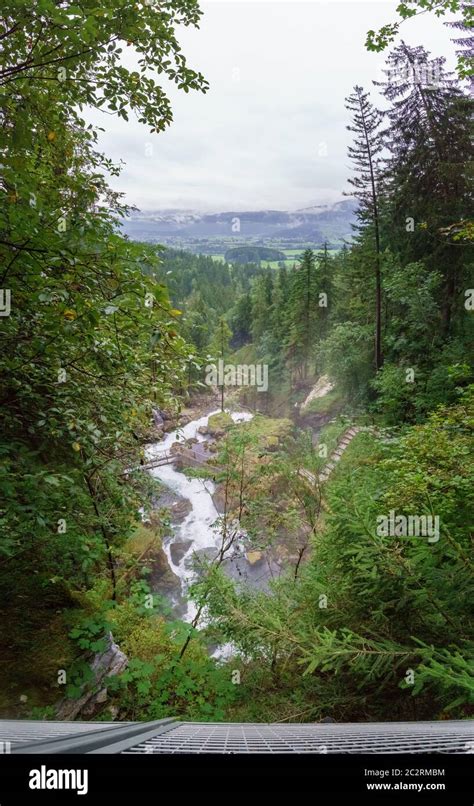 Gollinger Waterfalls in Austria Stock Photo - Alamy