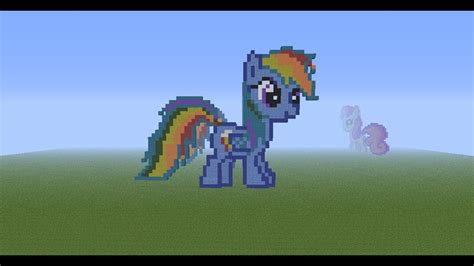 minecraft pixel art tutorial 39: rainbow dash - YouTube