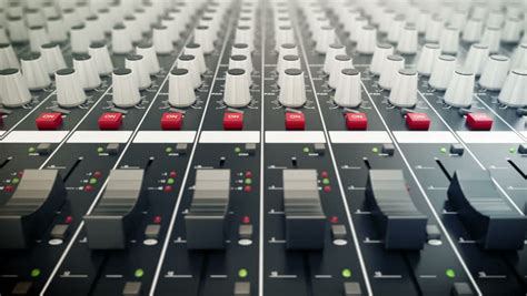 Mixing Console Also Called Audio Mixer, Sound Board, Mixing Deck Or ...