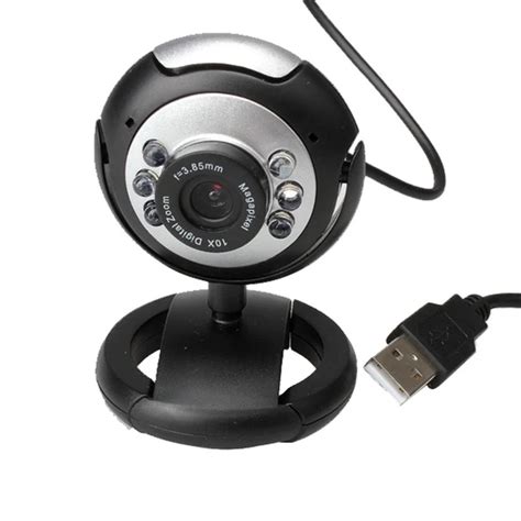 8 Mega Pixels 30m 6led Usb Web Camera Webcam with Microphone for Laptop ...