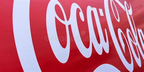 Large Coca-Cola Advertisement Banner of Red Colour Editorial Stock ...