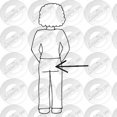 Butt Outline for Classroom / Therapy Use - Great Butt Clipart