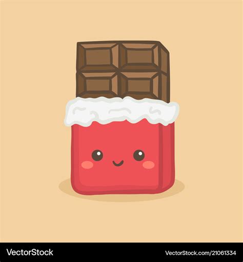 Cute chocolate bar cartoon Royalty Free Vector Image