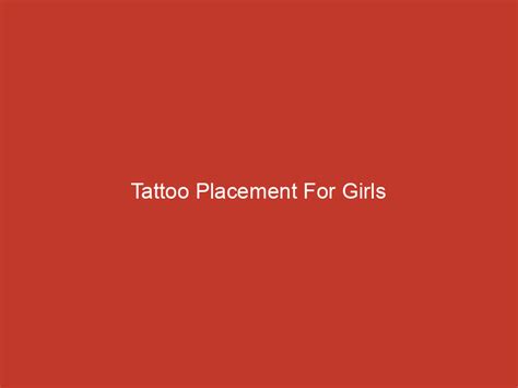 Tattoo Placement For Girls – RedLine