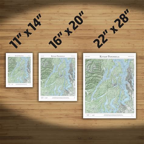 Kitsap Peninsula – Trail map prints – Paper Cairns