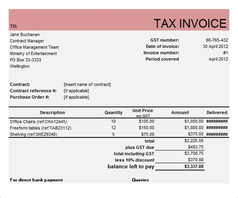 FREE 9+ Business Invoice Templates in PDF | MS Word | Excel