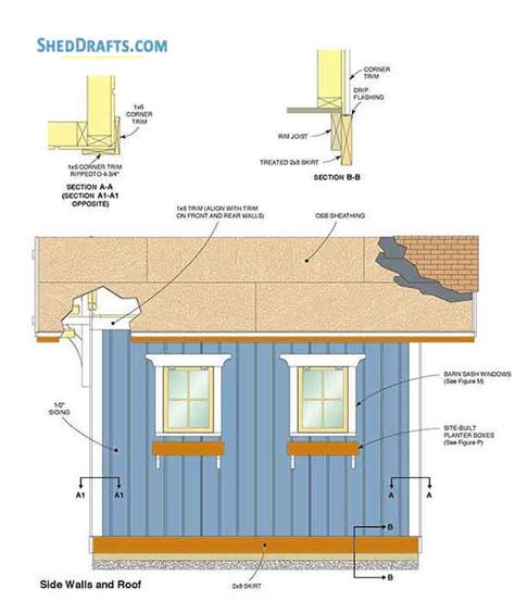 10×12 DIY Gable Roof Shed Architecture Diagrams