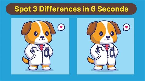 Spot the Difference: Can you spot 3 differences between the two images in 6 seconds?