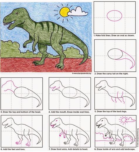 Dinosaurs Drawing Step Step at GetDrawings | Free download