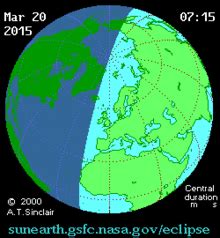 Éclipse solaire du 20 mars 2015 — Wikipédia | Éclipse solaire, Éclipse, Solaire