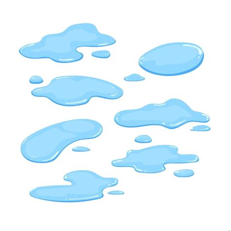 Water Puddle Illustration in Illustrator, SVG, JPG, EPS, PNG - Download ...